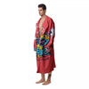 Characters Graffiti Cartoon Print Men's Robe-grizzshop