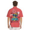 Characters Graffiti Cartoon Print Men's Short Sleeve Shirts-grizzshop