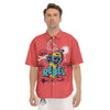 Characters Graffiti Cartoon Print Men's Short Sleeve Shirts-grizzshop