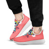 Characters Graffiti Cartoon Print White Athletic Shoes-grizzshop