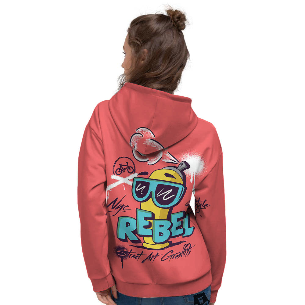 Characters Graffiti Cartoon Print Women's Hoodie-grizzshop