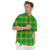 Check Irish Buffalo Print Pattern Men's Short Sleeve Shirts-grizzshop