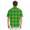 Check Irish Buffalo Print Pattern Men's Short Sleeve Shirts-grizzshop