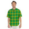 Check Irish Buffalo Print Pattern Men's Short Sleeve Shirts-grizzshop