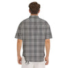 Check Prince Of Wales Print Pattern Men's Short Sleeve Shirts-grizzshop