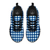 Check White And Navy Print Pattern Black Sneaker-grizzshop