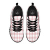 Check White And Pink Print Pattern Black Sneaker-grizzshop