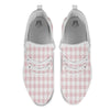 Check White And Pink Print Pattern White Athletic Shoes-grizzshop