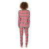 Check White And Red Print Pattern Women's Pajamas-grizzshop