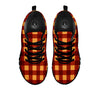 Check Yellow And Red Print Pattern Black Sneaker-grizzshop