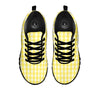 Check Yellow And White Print Pattern Black Sneaker-grizzshop