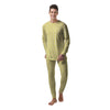 Check Yellow And White Print Pattern Men's Pajamas-grizzshop