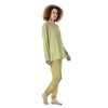 Check Yellow And White Print Pattern Women's Pajamas-grizzshop