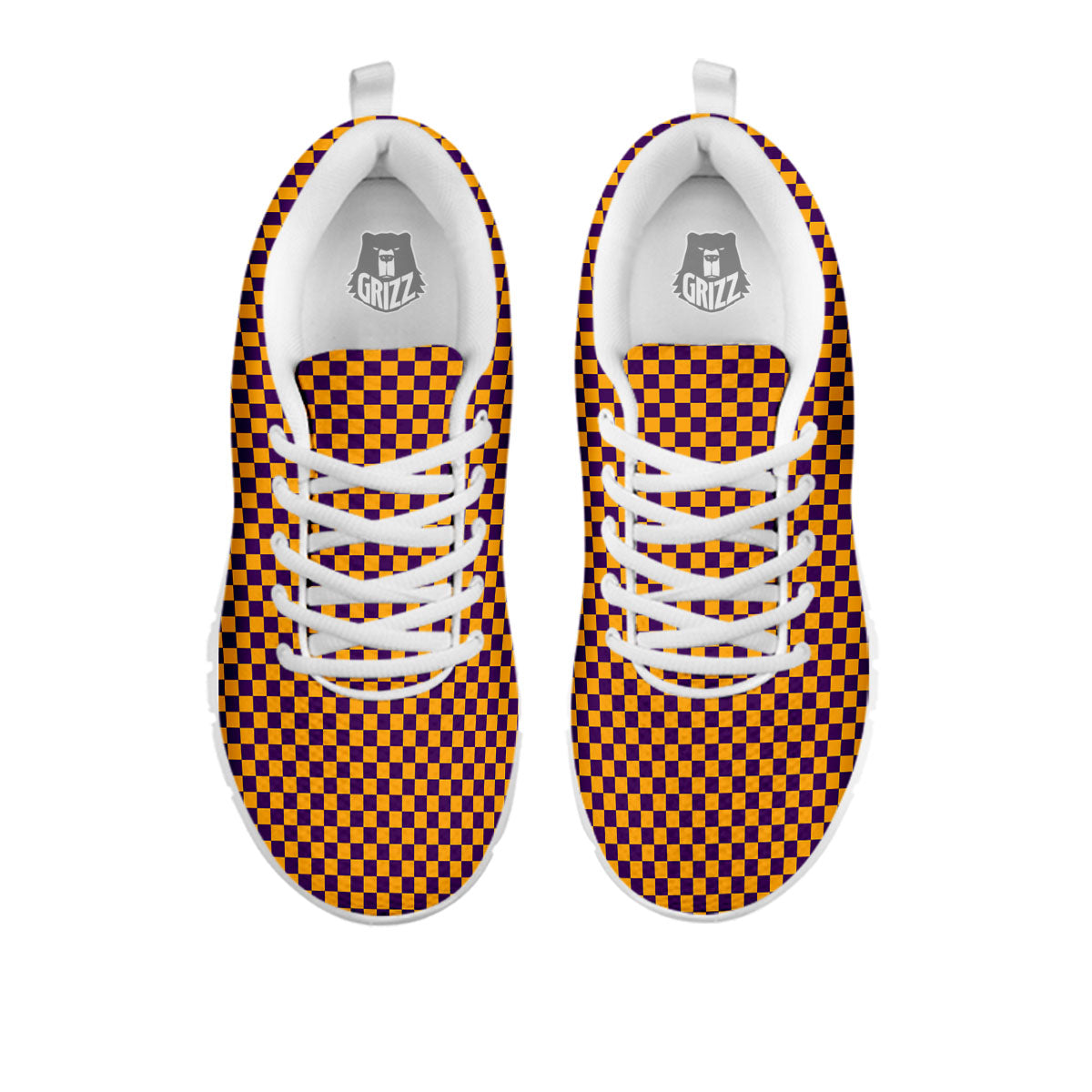 Checked Halloween Print Pattern White Sneaker-grizzshop