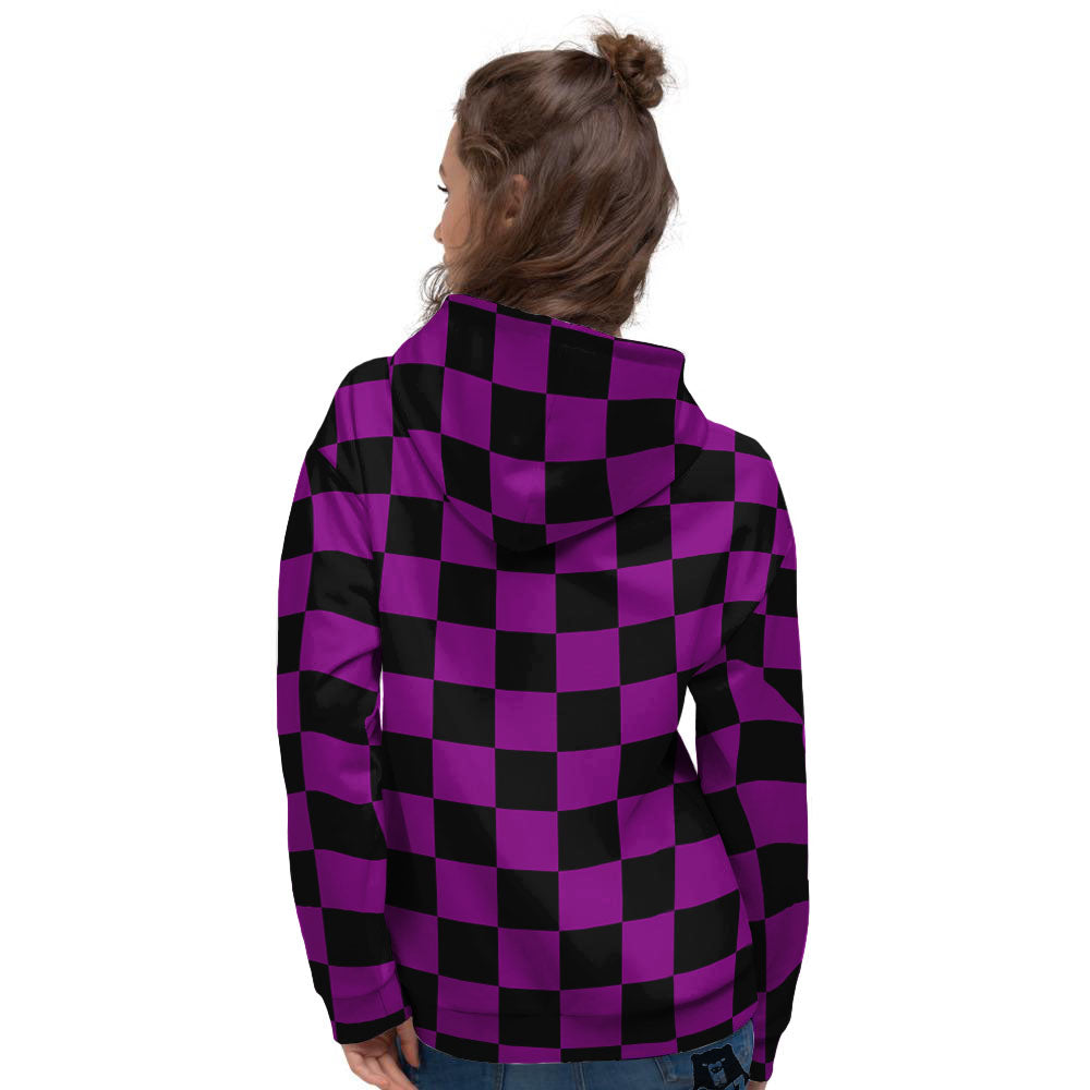 Checkered hoodie online women's