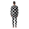 Checkered Board And Convex Shape Print Men's Pajamas-grizzshop