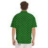 Checkered Green And Black Print Men's Short Sleeve Shirts-grizzshop