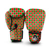 Checkered Merry Christmas Print Pattern Boxing Gloves-grizzshop