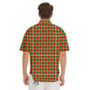 Checkered Merry Christmas Print Pattern Men's Short Sleeve Shirts-grizzshop