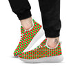 Checkered Merry Christmas Print Pattern White Athletic Shoes-grizzshop