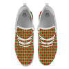 Checkered Merry Christmas Print Pattern White Athletic Shoes-grizzshop