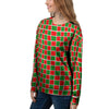 Checkered Merry Christmas Print Pattern Women's Sweatshirt-grizzshop