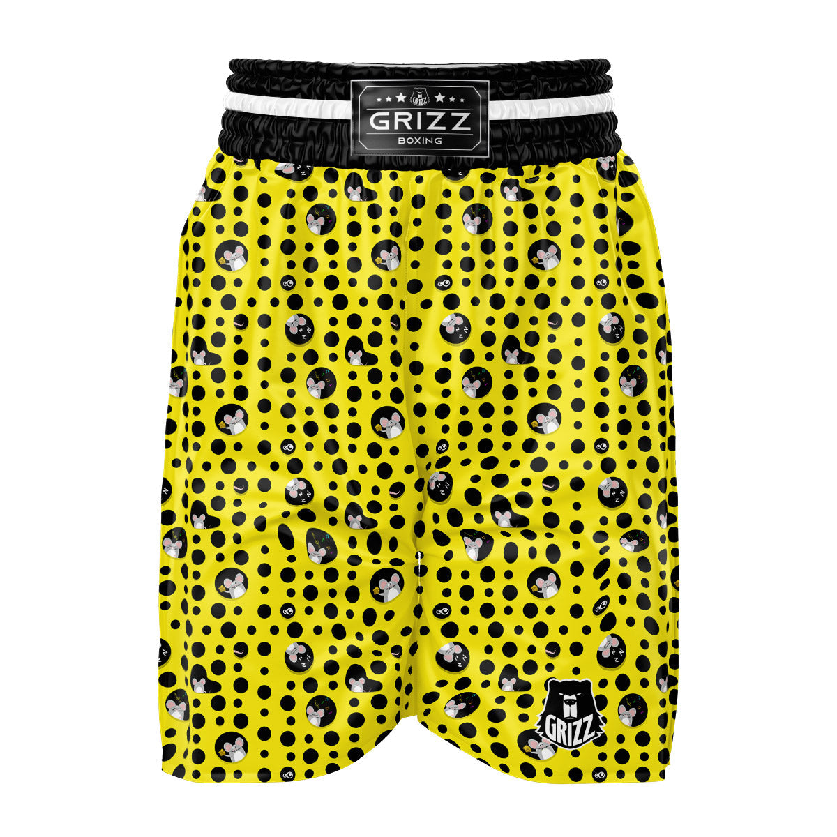 Cheese Cartoon Print Pattern Boxing Shorts-grizzshop