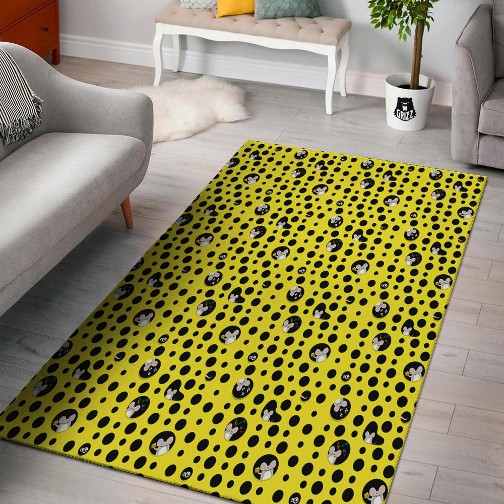 Cheese Cartoon Print Pattern Floor Mat-grizzshop