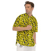 Cheese Cartoon Print Pattern Men's Short Sleeve Shirts-grizzshop