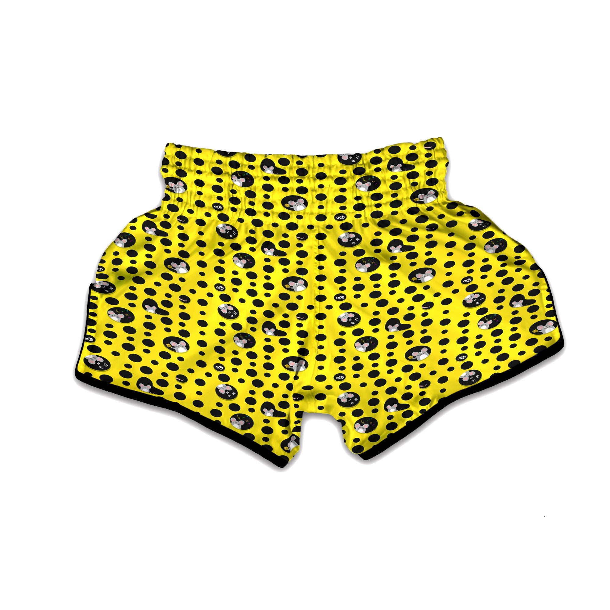 Cheese Cartoon Print Pattern Muay Thai Boxing Shorts-grizzshop