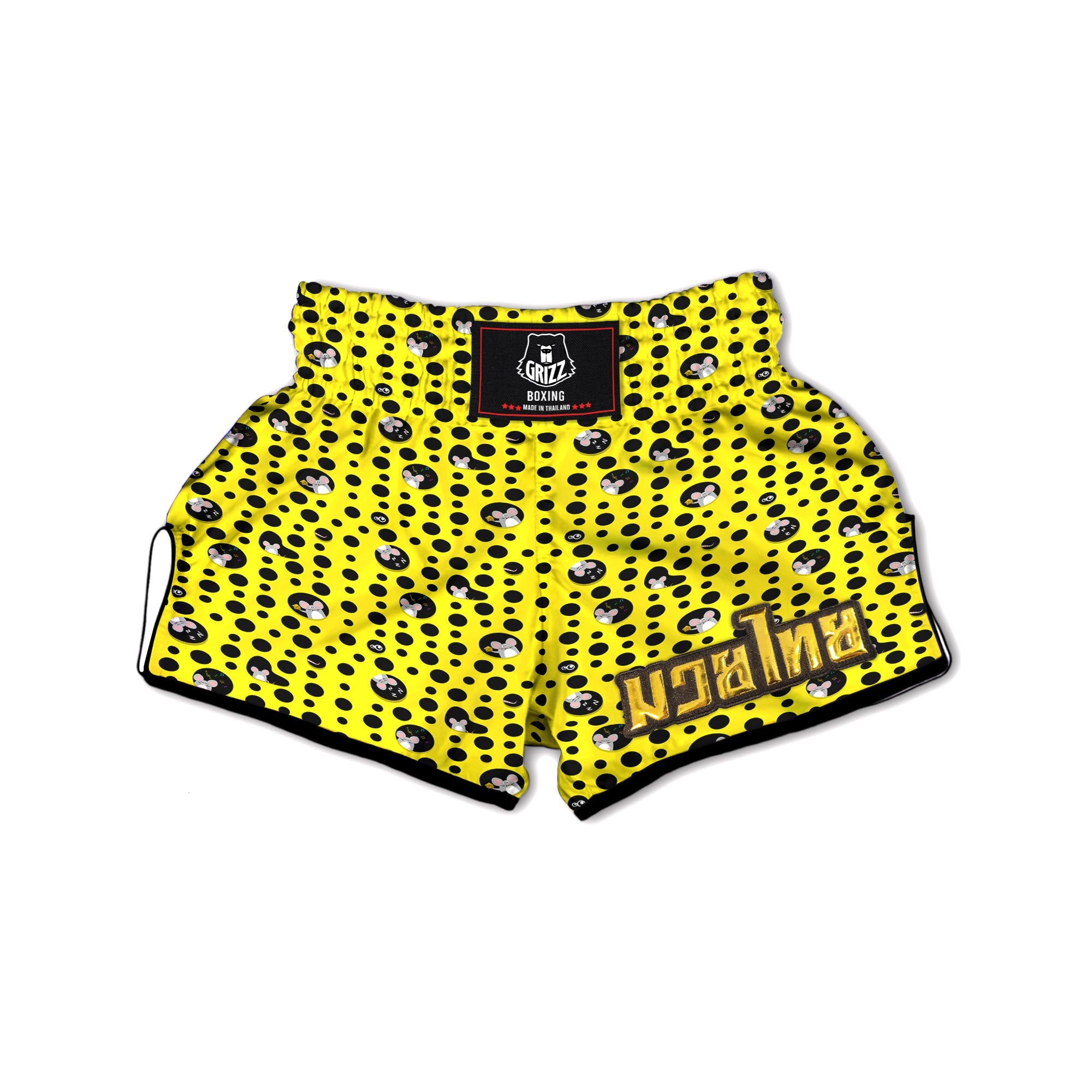 Cheese Cartoon Print Pattern Muay Thai Boxing Shorts-grizzshop
