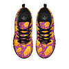 Cheese Holes And Purple Print Pattern Black Sneaker-grizzshop