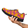 Cheese Holes And Purple Print Pattern Black Sneaker-grizzshop