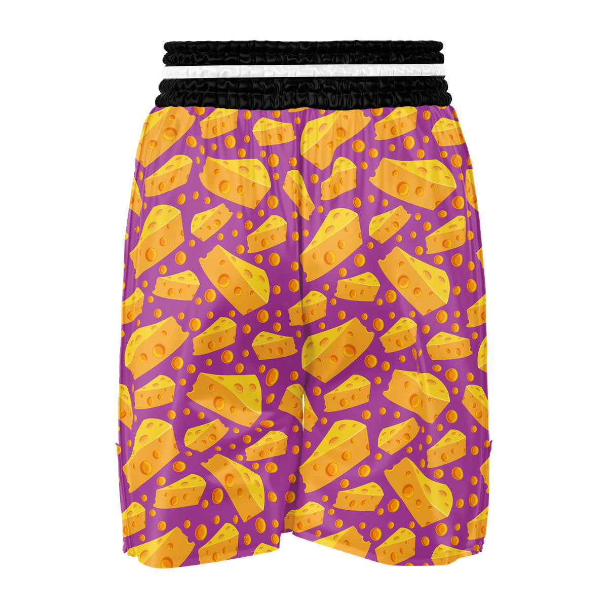 Cheese Holes And Purple Print Pattern Boxing Shorts-grizzshop