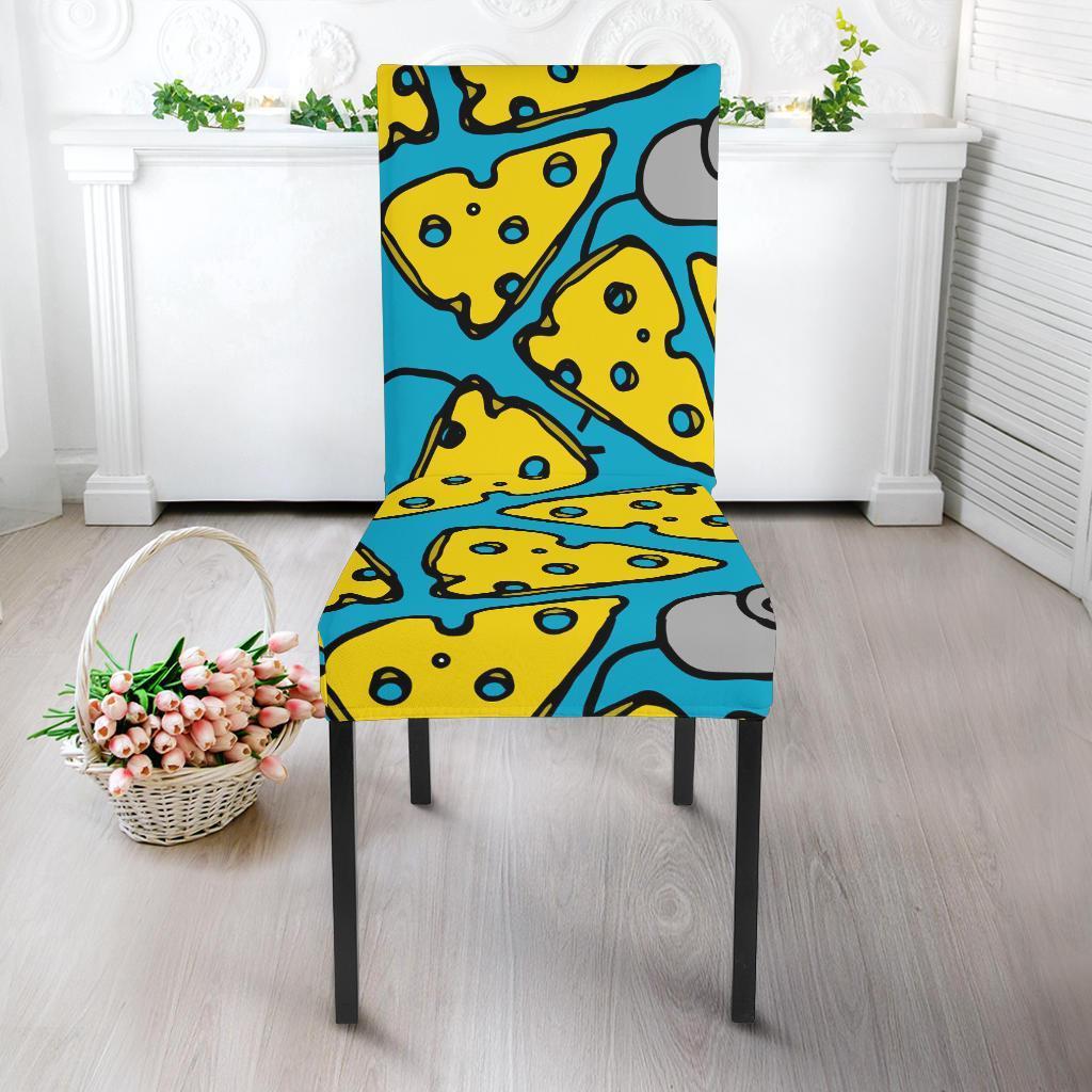 Cheese Mouse Pattern Print Chair Cover-grizzshop