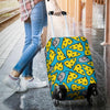 Cheese Mouse Pattern Print Luggage Cover Protector-grizzshop