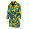 Cheese Mouse Pattern Print Men Long Robe-grizzshop