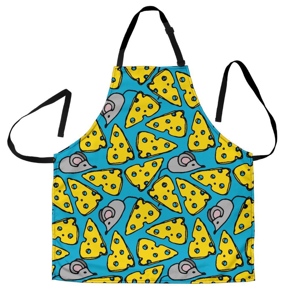 Cheese Mouse Pattern Print Men's Apron-grizzshop