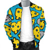 Cheese Mouse Pattern Print Men's Bomber Jacket-grizzshop