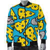 Cheese Mouse Pattern Print Men's Bomber Jacket-grizzshop