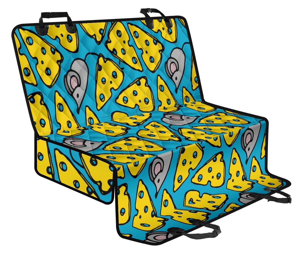 Cheese Mouse Pattern Print Pet Car Seat Cover-grizzshop