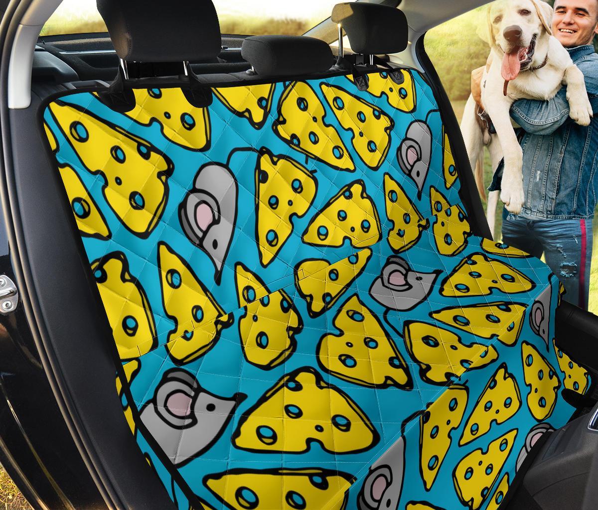 Cheese Mouse Pattern Print Pet Car Seat Cover-grizzshop