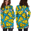 Cheese Mouse Pattern Print Women Hoodie Dress-grizzshop