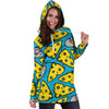 Cheese Mouse Pattern Print Women Hoodie Dress-grizzshop