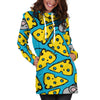 Cheese Mouse Pattern Print Women Hoodie Dress-grizzshop