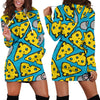 Cheese Mouse Pattern Print Women Hoodie Dress-grizzshop