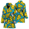 Cheese Mouse Pattern Print Women Long Robe-grizzshop