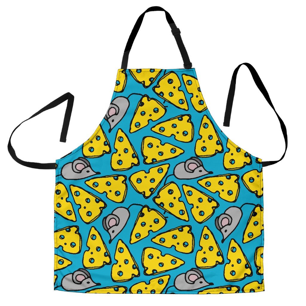 Cheese Mouse Pattern Print Women's Apron-grizzshop