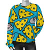 Cheese Mouse Pattern Print Women's Sweatshirt-grizzshop