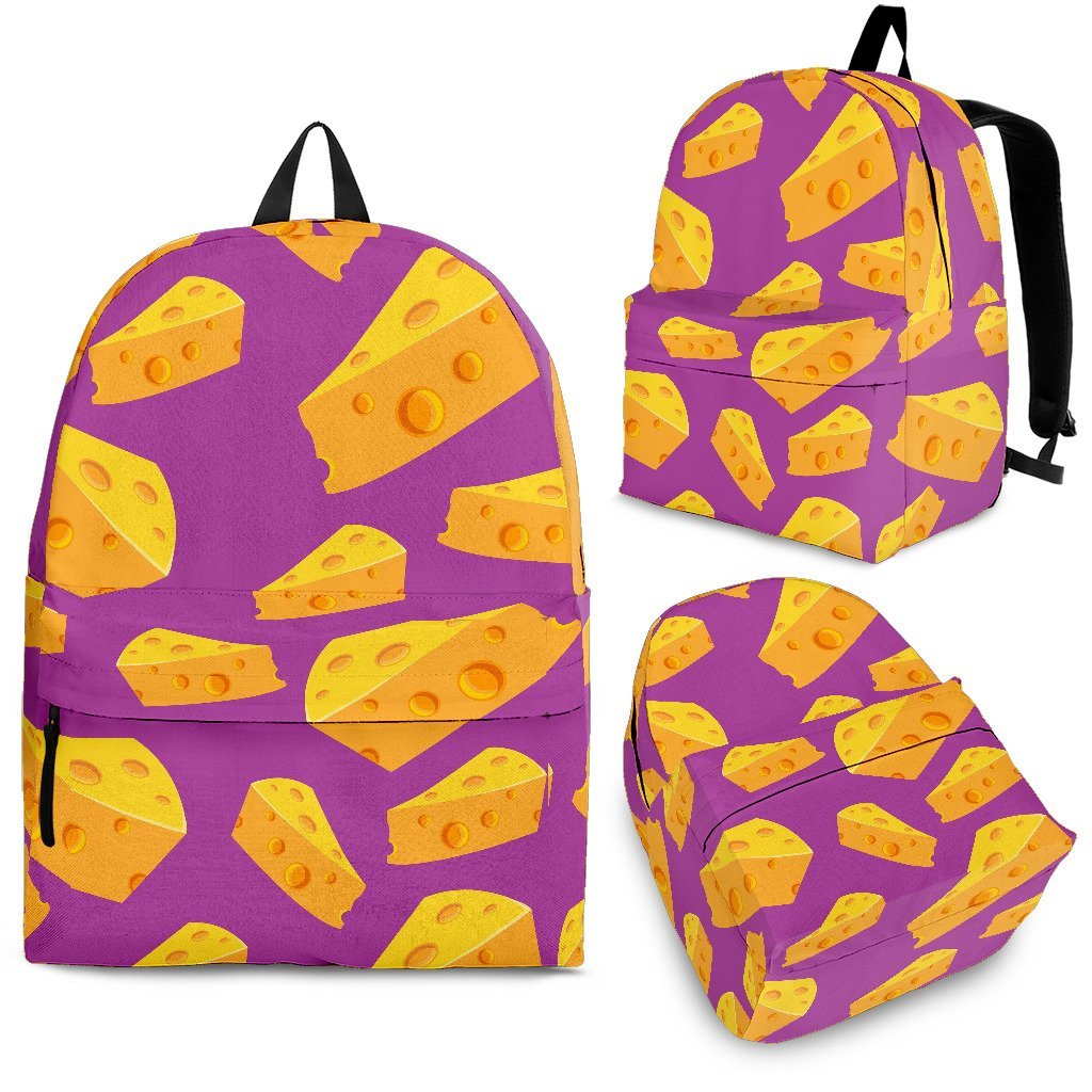 Cheese Pattern Print Backpack-grizzshop